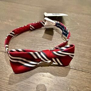 Janie and Jack Red Striped Bow Tie